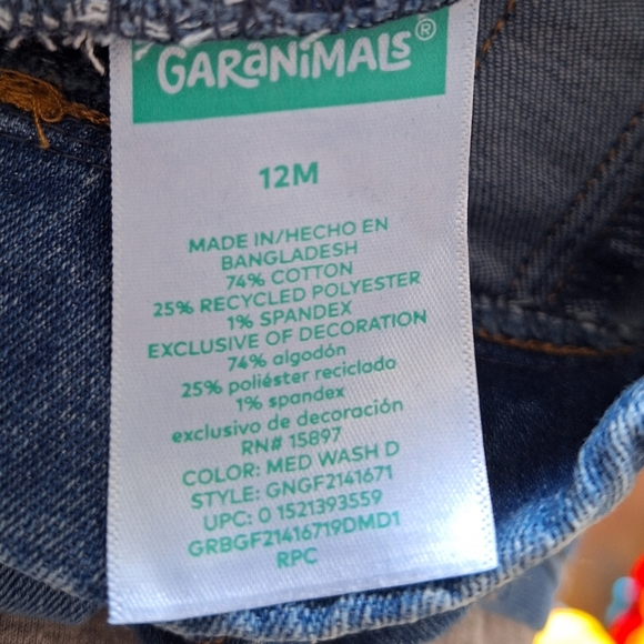 Garanimals  baby girl set of three long Pants Size 12 months - Picture 8 of 8